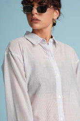 Pin Stripe Oversized Shirt